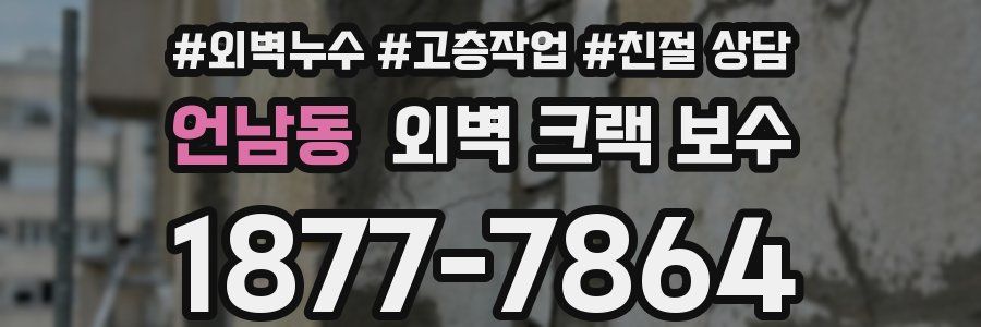 언남동 외벽 크랙 보수