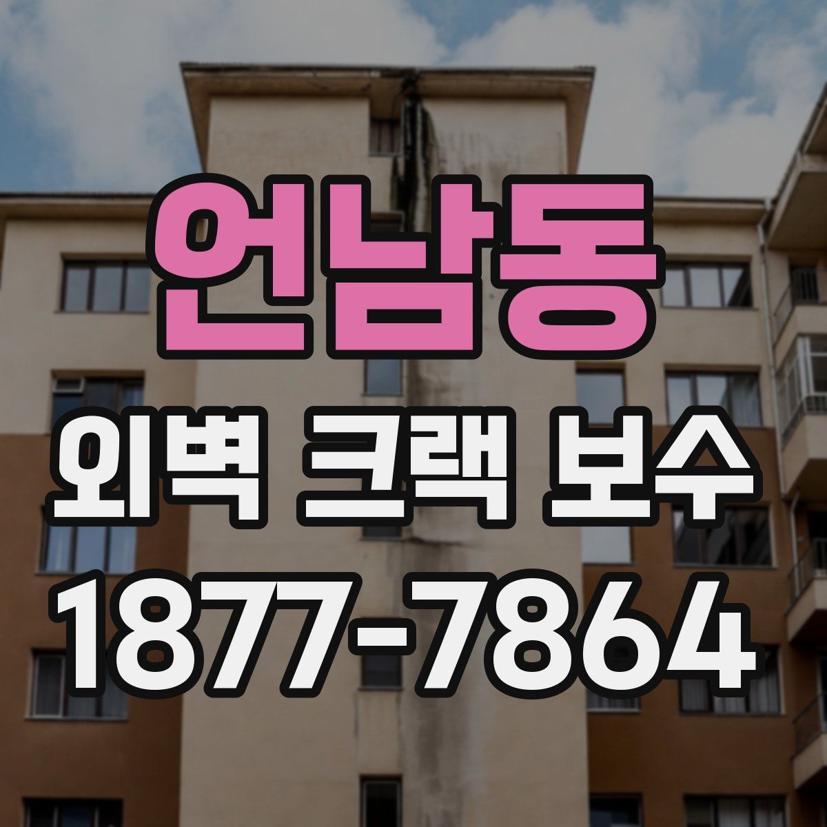 언남동 외벽 크랙 보수