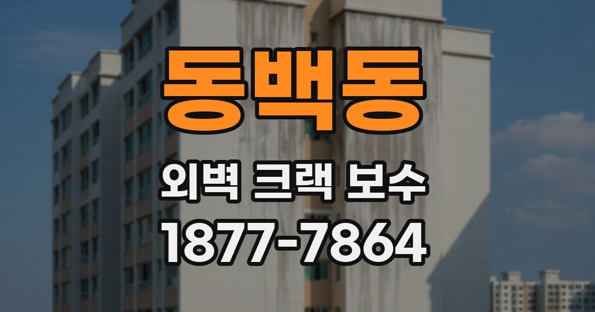 동백동 외벽 크랙 보수