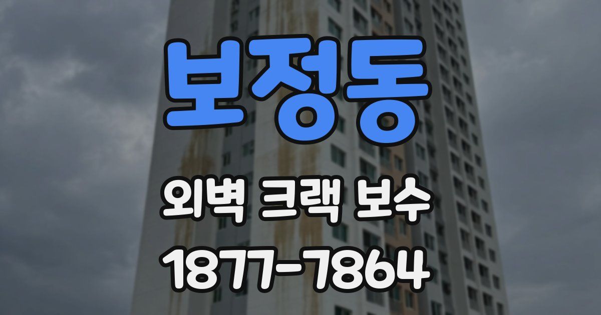 보정동 외벽 크랙 보수