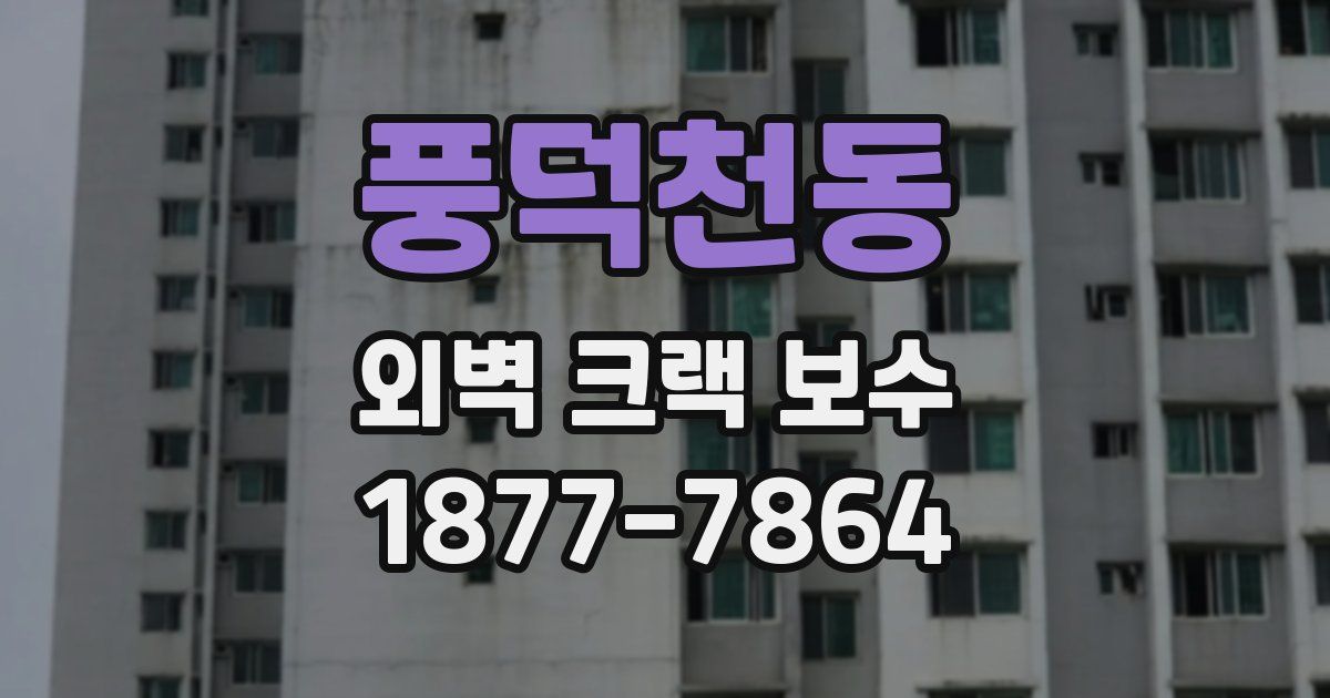 풍덕천동 외벽 크랙 보수