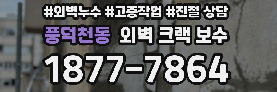 풍덕천동 외벽 크랙 보수