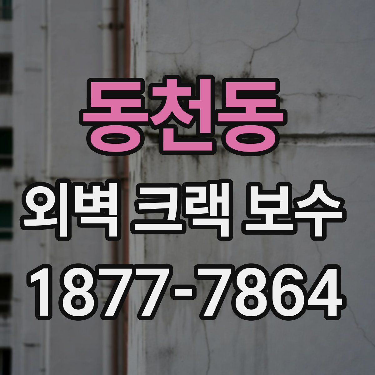동천동 외벽 크랙 보수