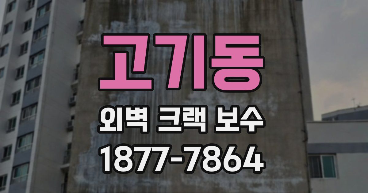 고기동 외벽 크랙 보수