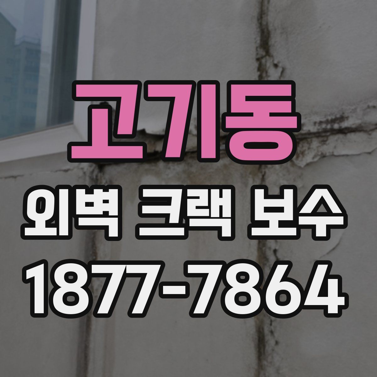 고기동 외벽 크랙 보수