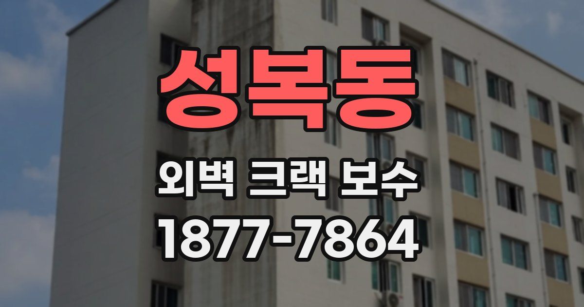 성복동 외벽 크랙 보수