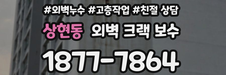 상현동 외벽 크랙 보수