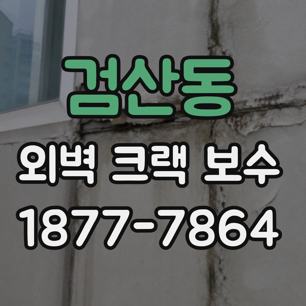 검산동 외벽 크랙 보수
