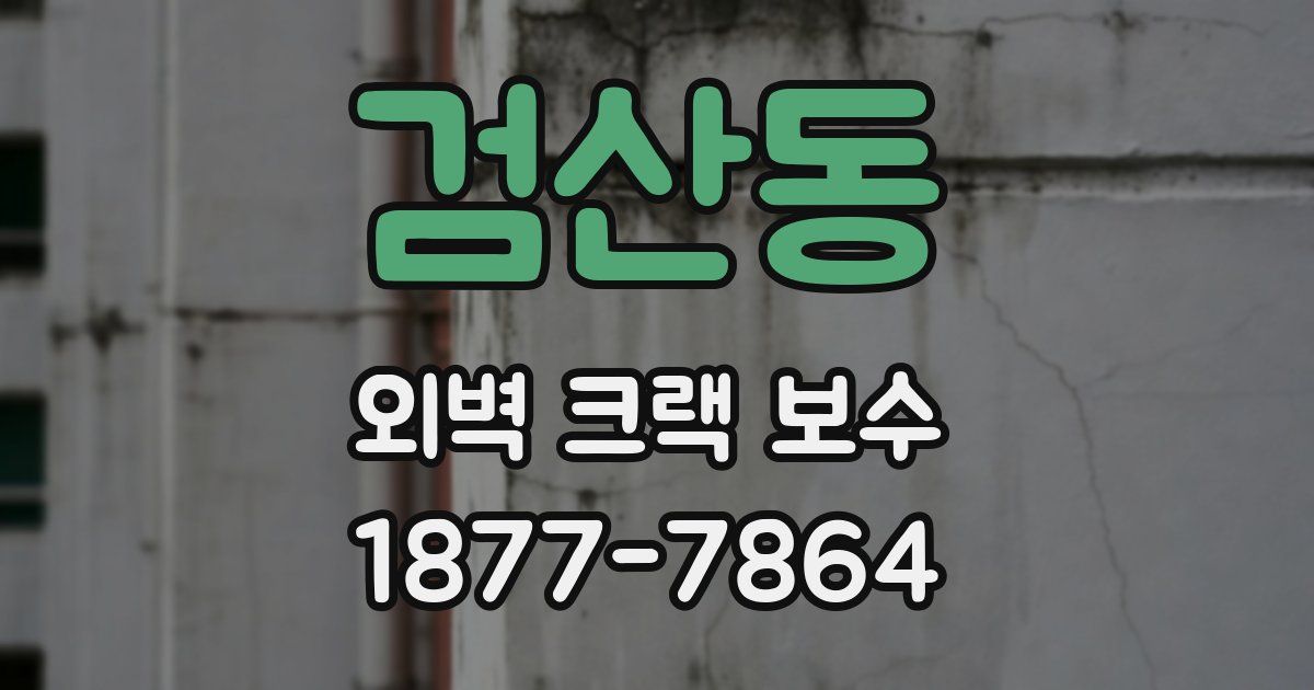 검산동 외벽 크랙 보수