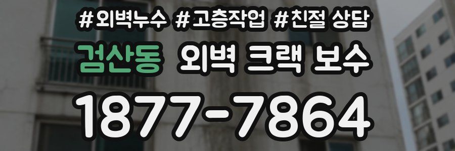 검산동 외벽 크랙 보수