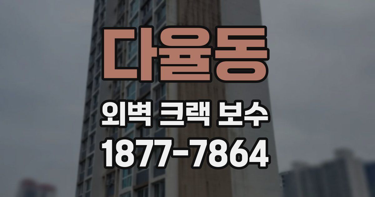 다율동 외벽 크랙 보수
