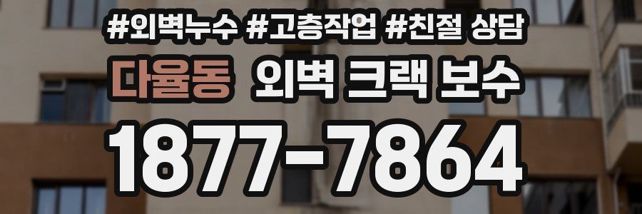 다율동 외벽 크랙 보수