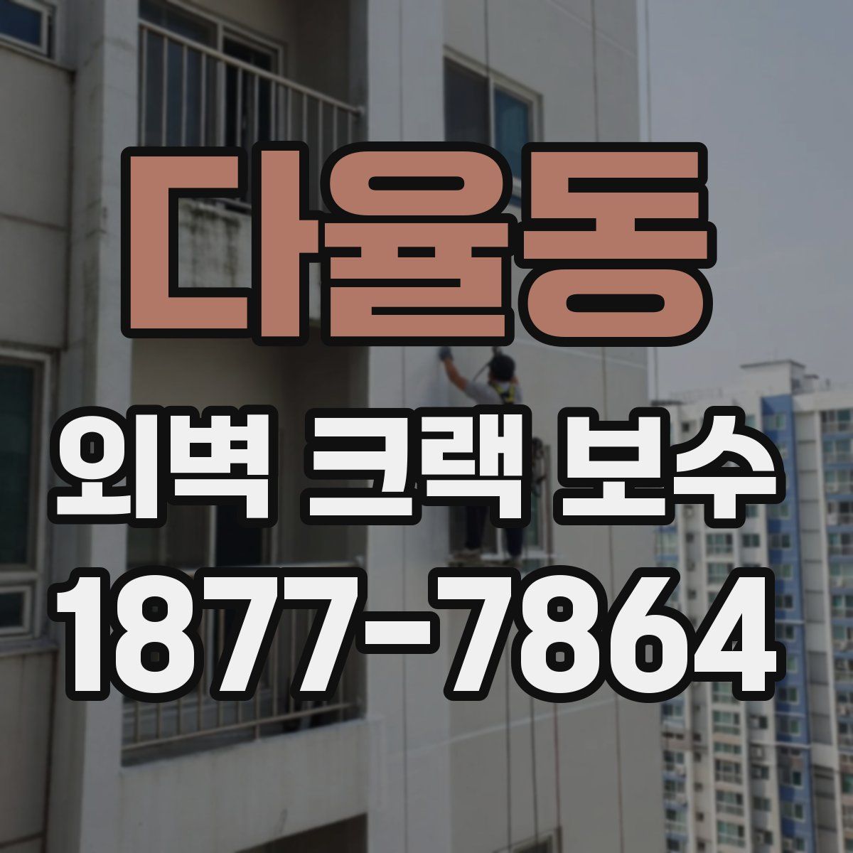 다율동 외벽 크랙 보수