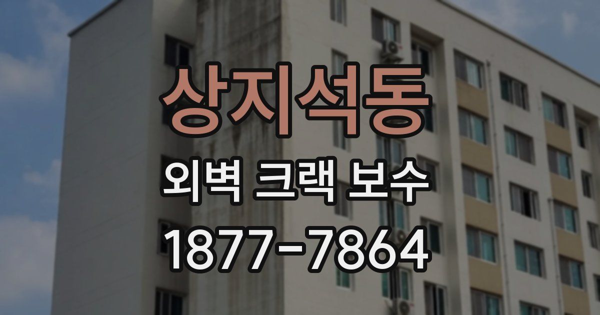 상지석동 외벽 크랙 보수