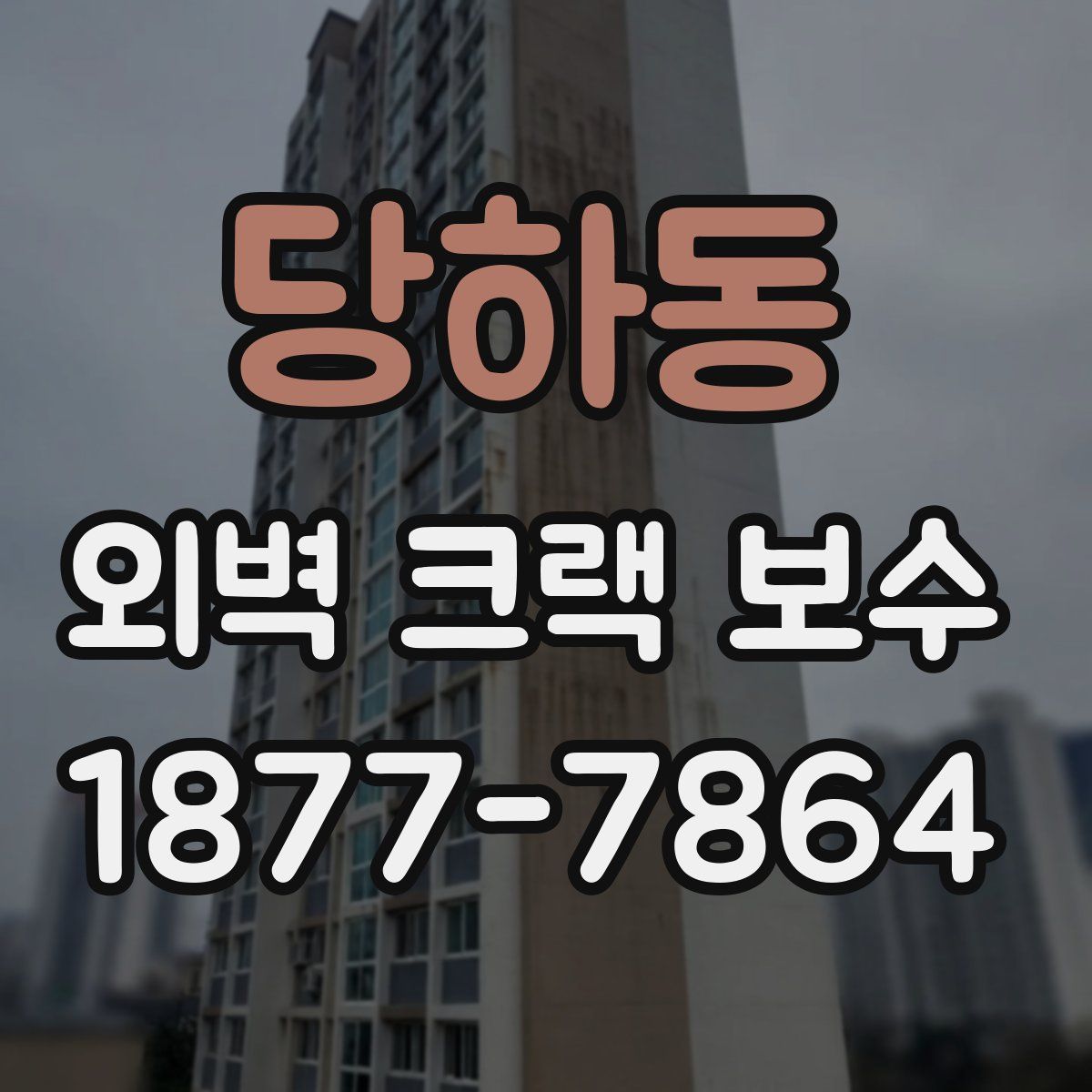 당하동 외벽 크랙 보수