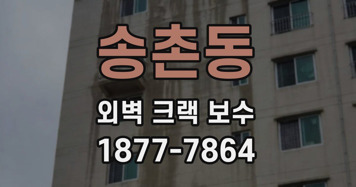 송촌동 외벽 크랙 보수