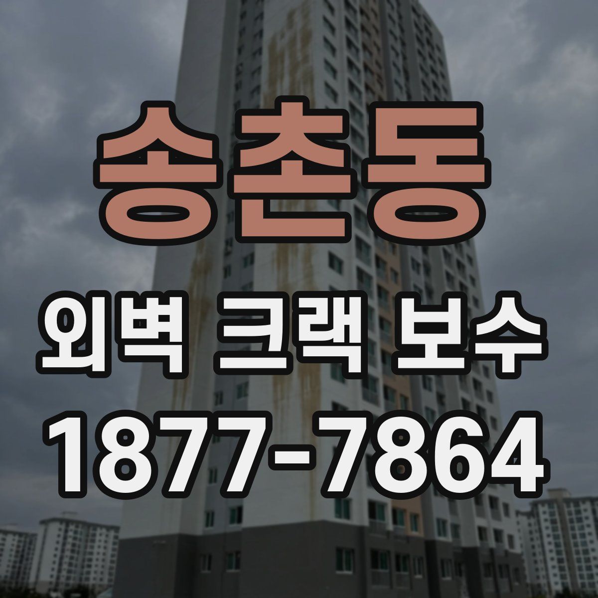 송촌동 외벽 크랙 보수