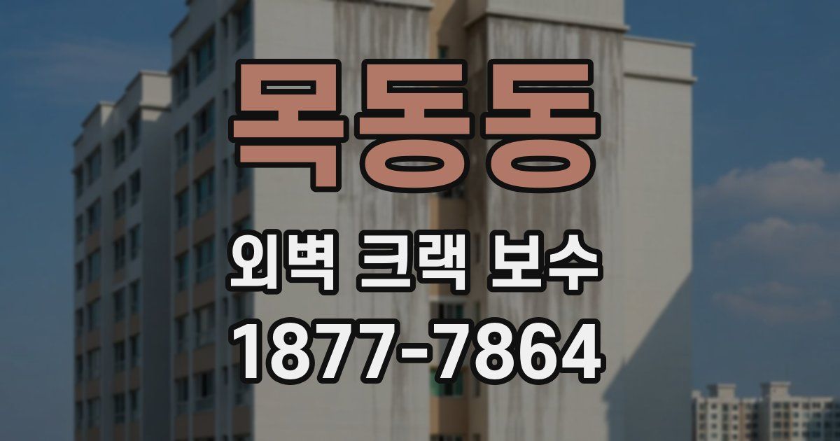 목동동 외벽 크랙 보수