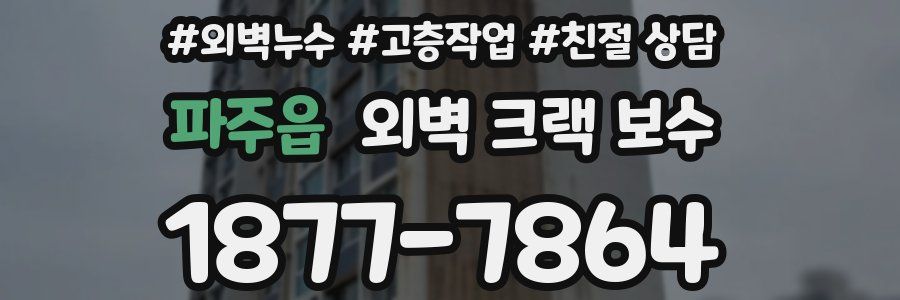 파주읍 외벽 크랙 보수