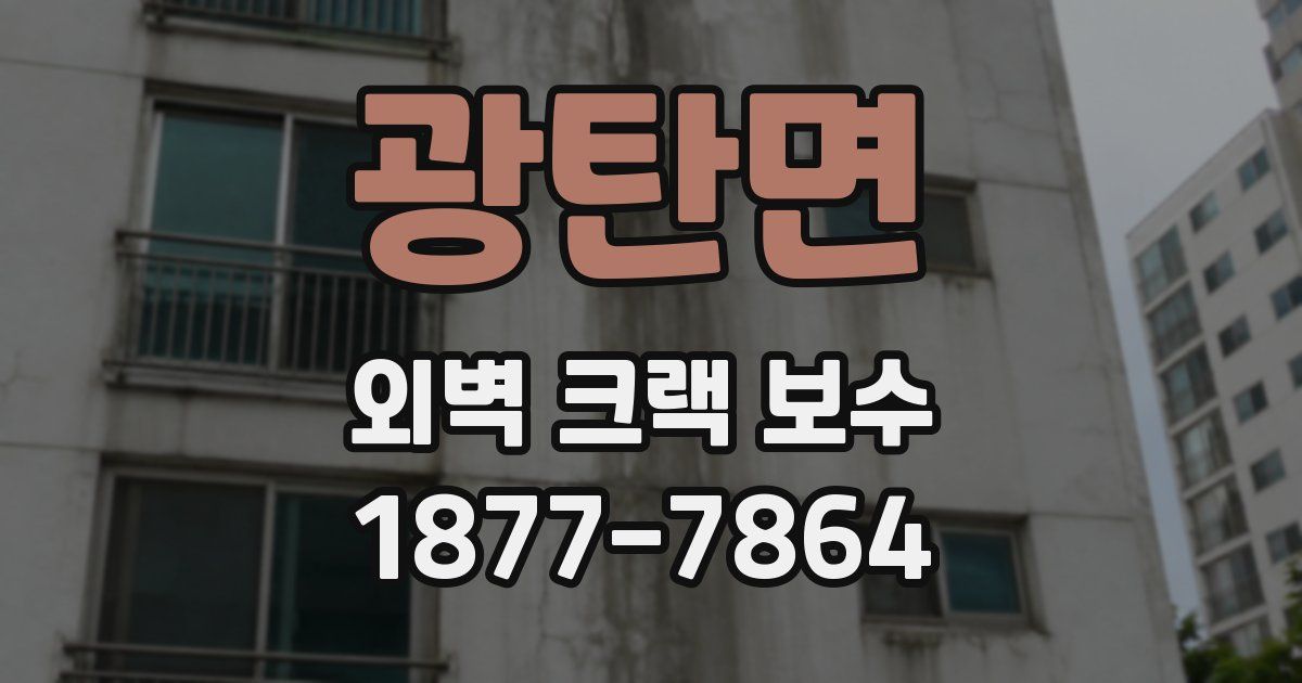 광탄면 외벽 크랙 보수