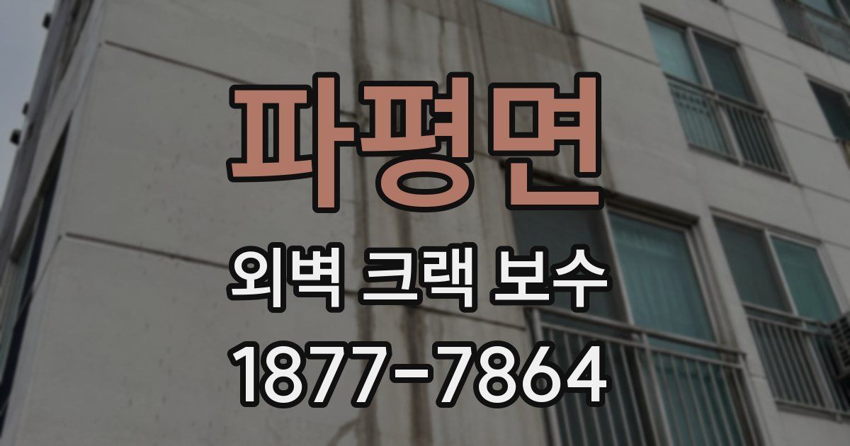 파평면 외벽 크랙 보수