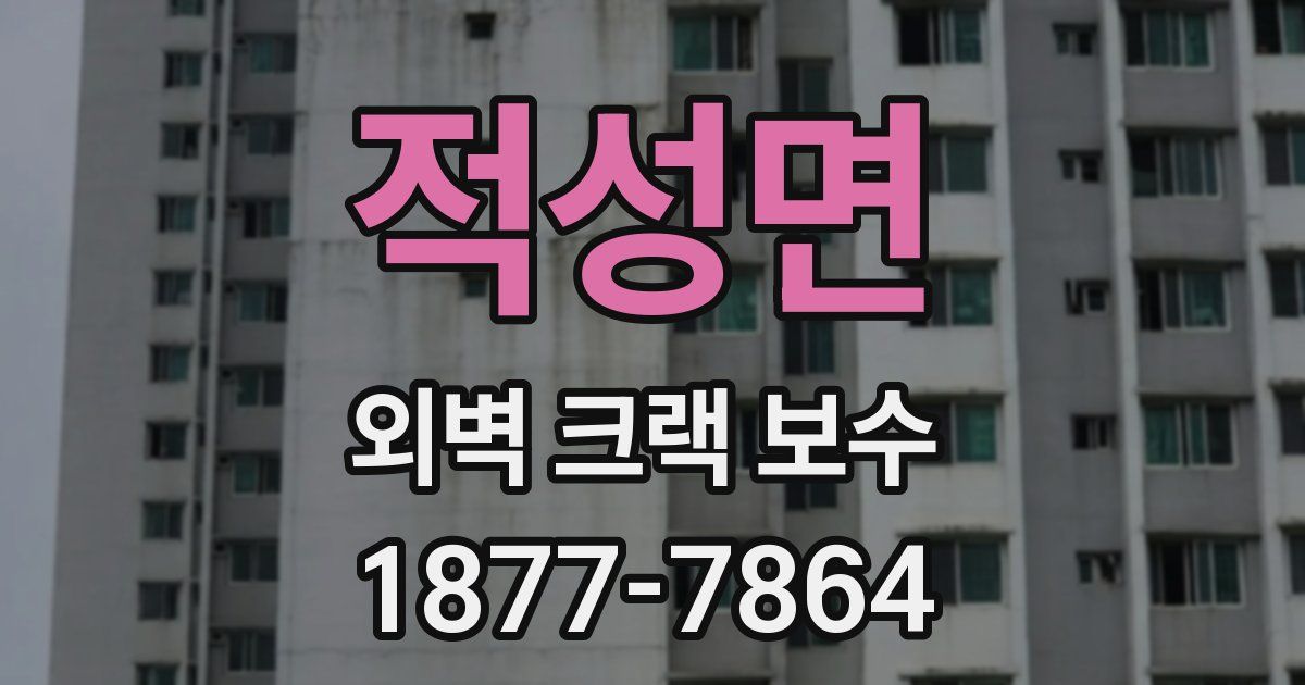 적성면 외벽 크랙 보수