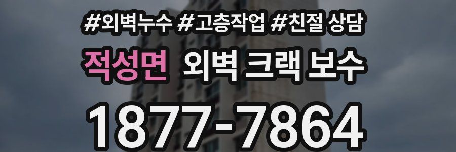 적성면 외벽 크랙 보수
