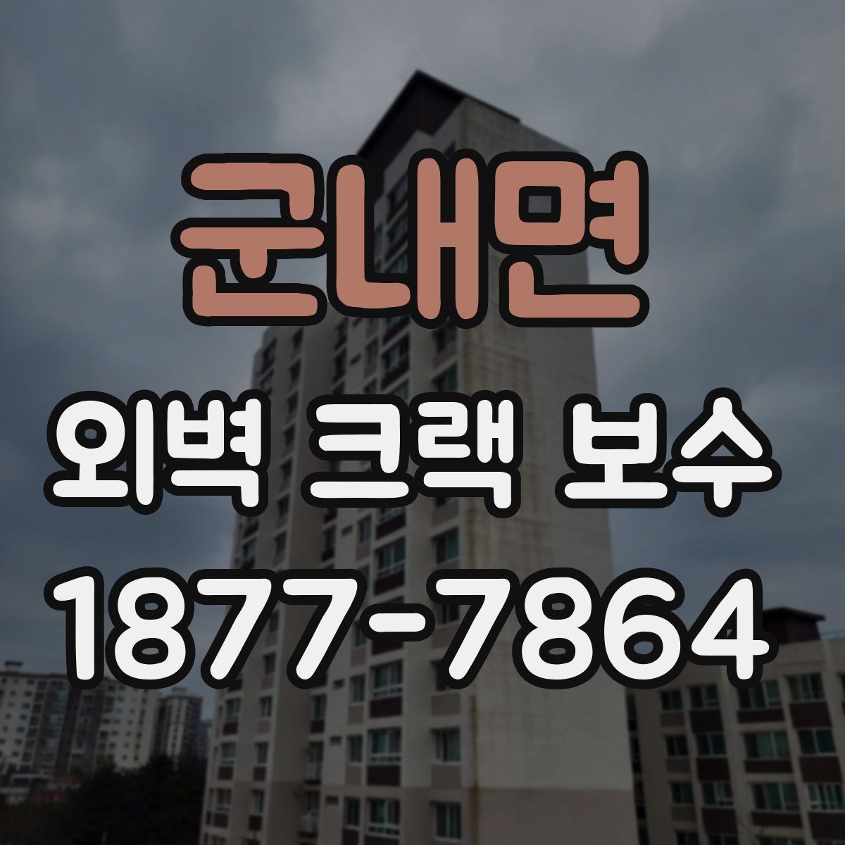 군내면 외벽 크랙 보수