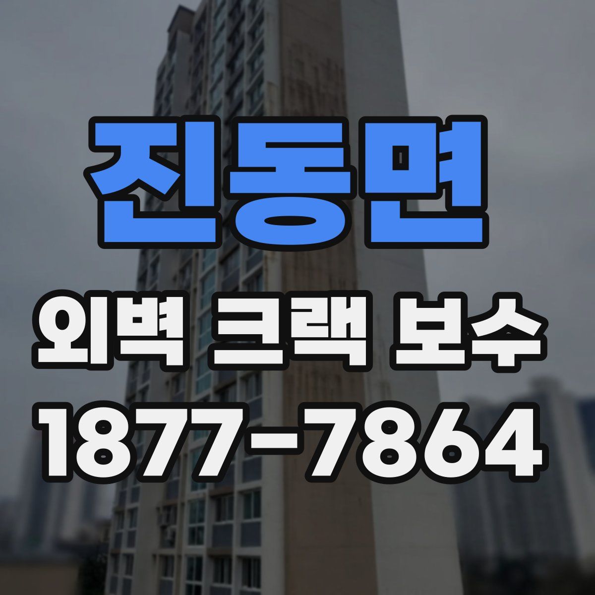 진동면 외벽 크랙 보수