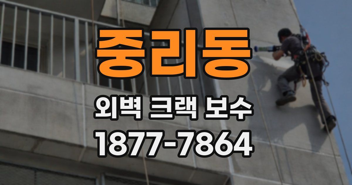 중리동 외벽 크랙 보수