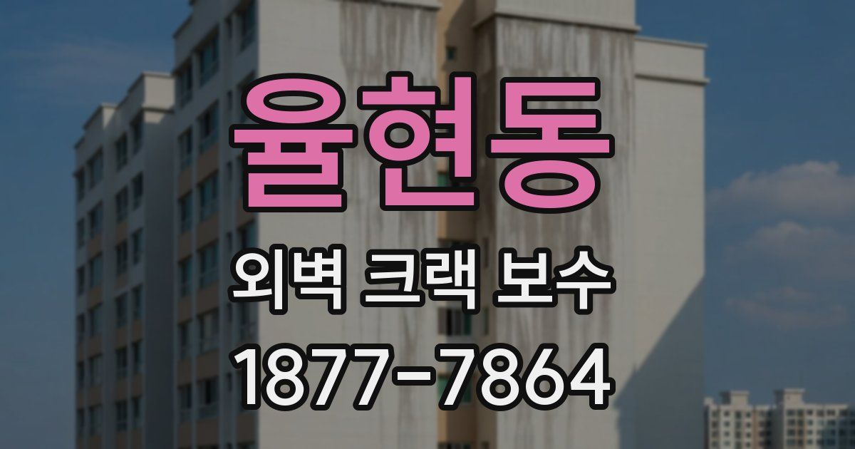율현동 외벽 크랙 보수