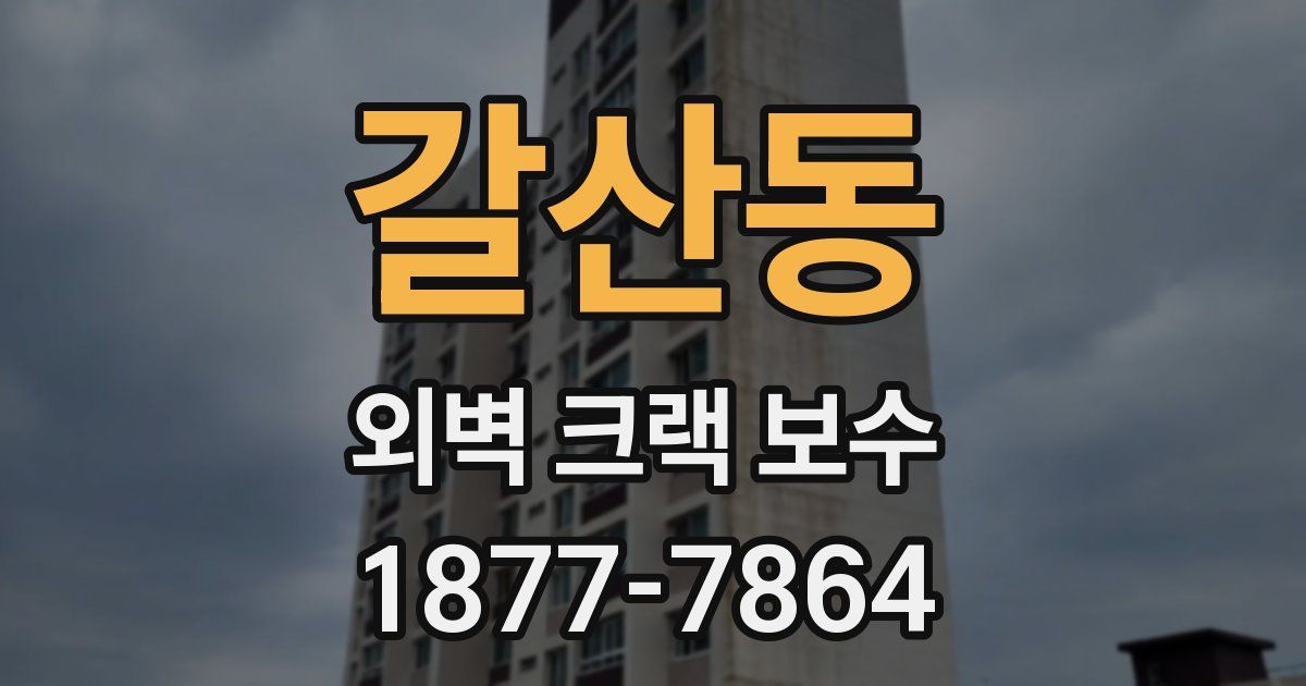 갈산동 외벽 크랙 보수
