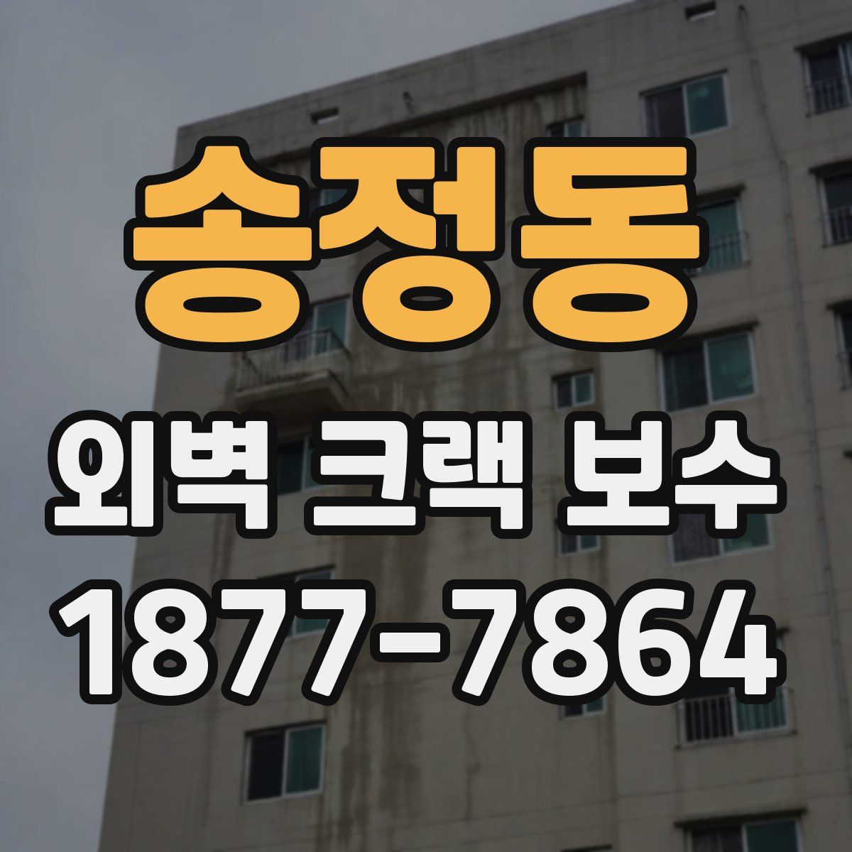 송정동 외벽 크랙 보수