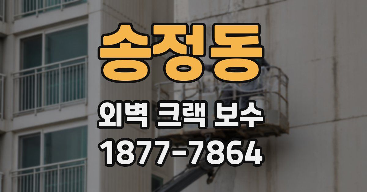 송정동 외벽 크랙 보수
