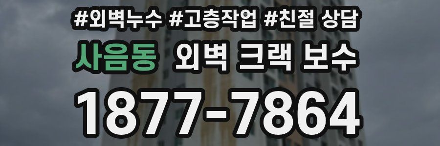 사음동 외벽 크랙 보수