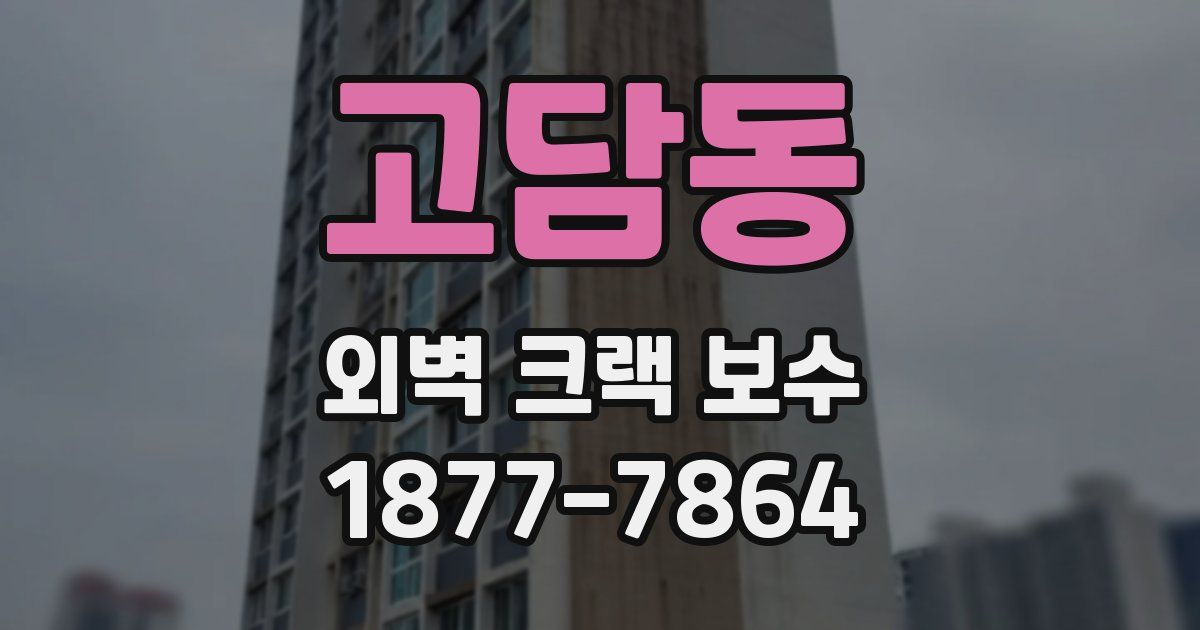고담동 외벽 크랙 보수