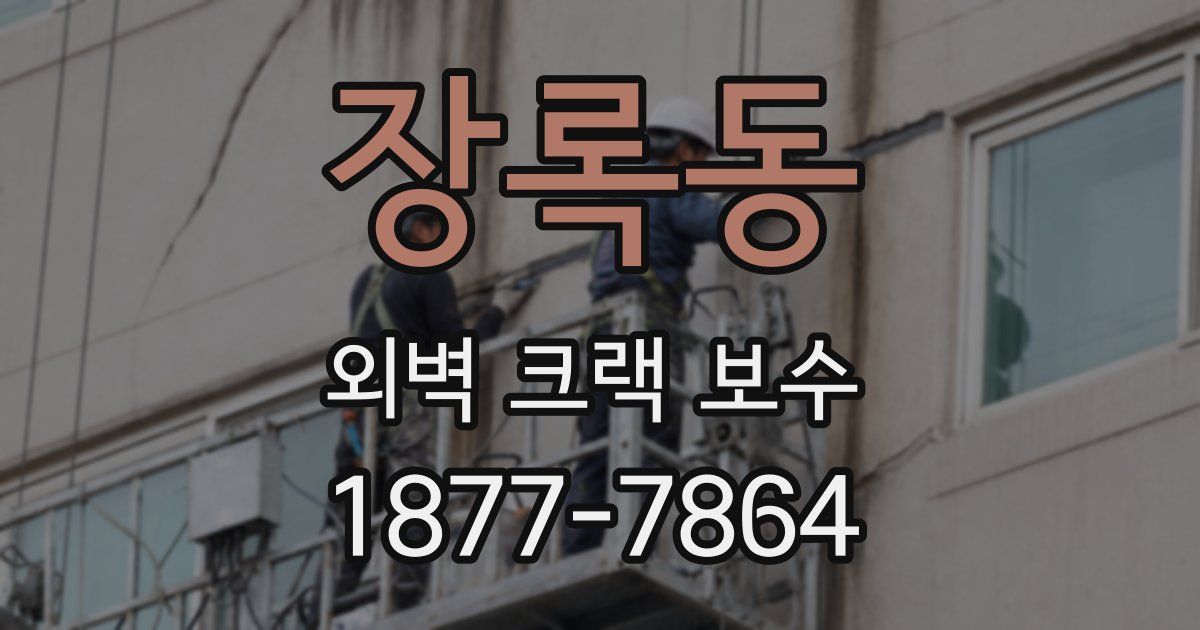 장록동 외벽 크랙 보수