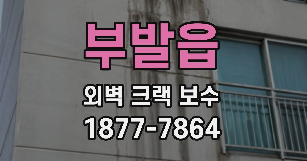 부발읍 외벽 크랙 보수