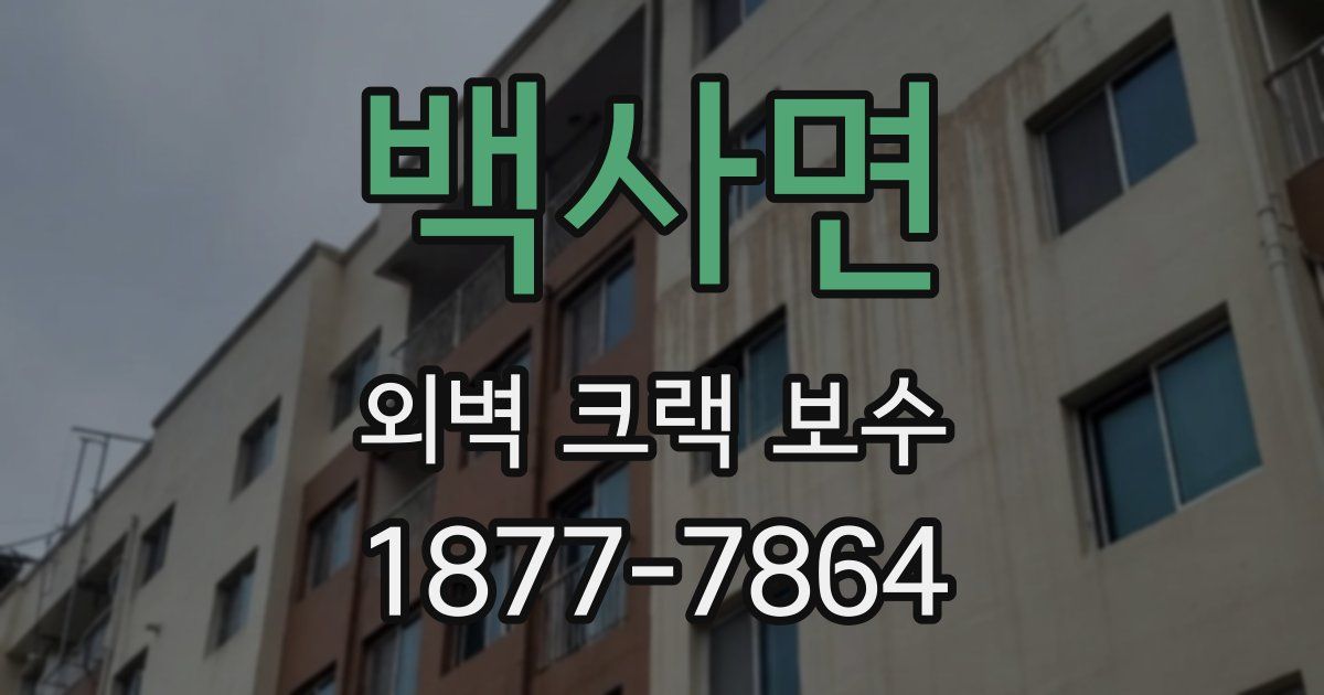 백사면 외벽 크랙 보수