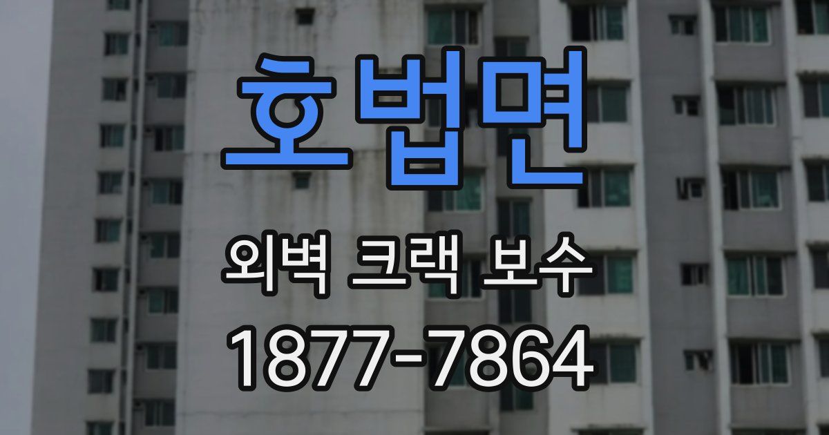호법면 외벽 크랙 보수