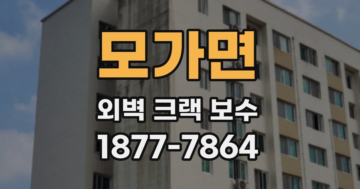 모가면 외벽 크랙 보수