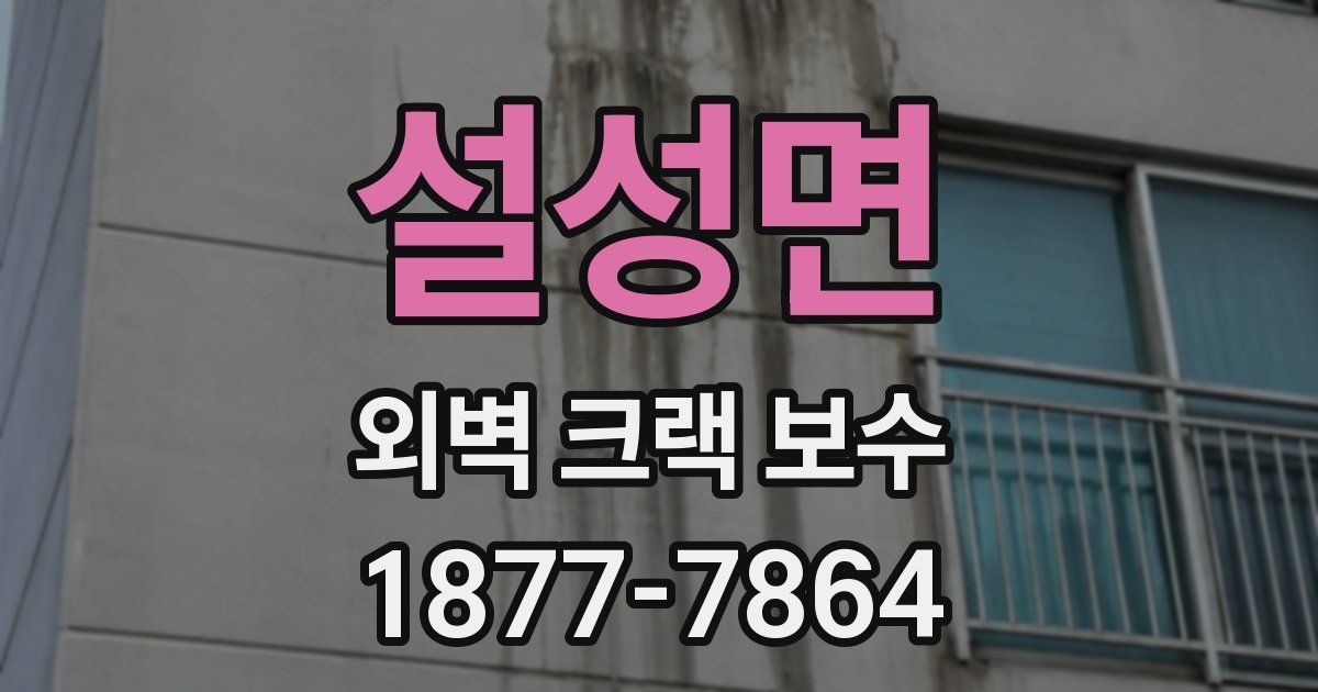 설성면 외벽 크랙 보수