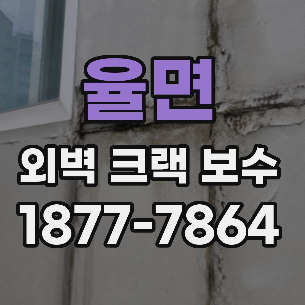 율면 외벽 크랙 보수
