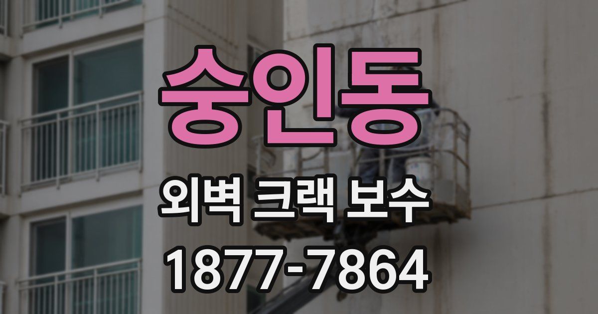 숭인동 외벽 크랙 보수