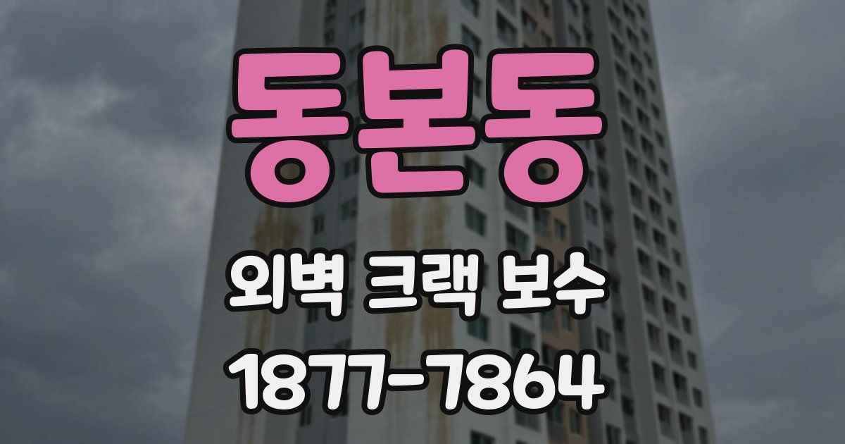 동본동 외벽 크랙 보수