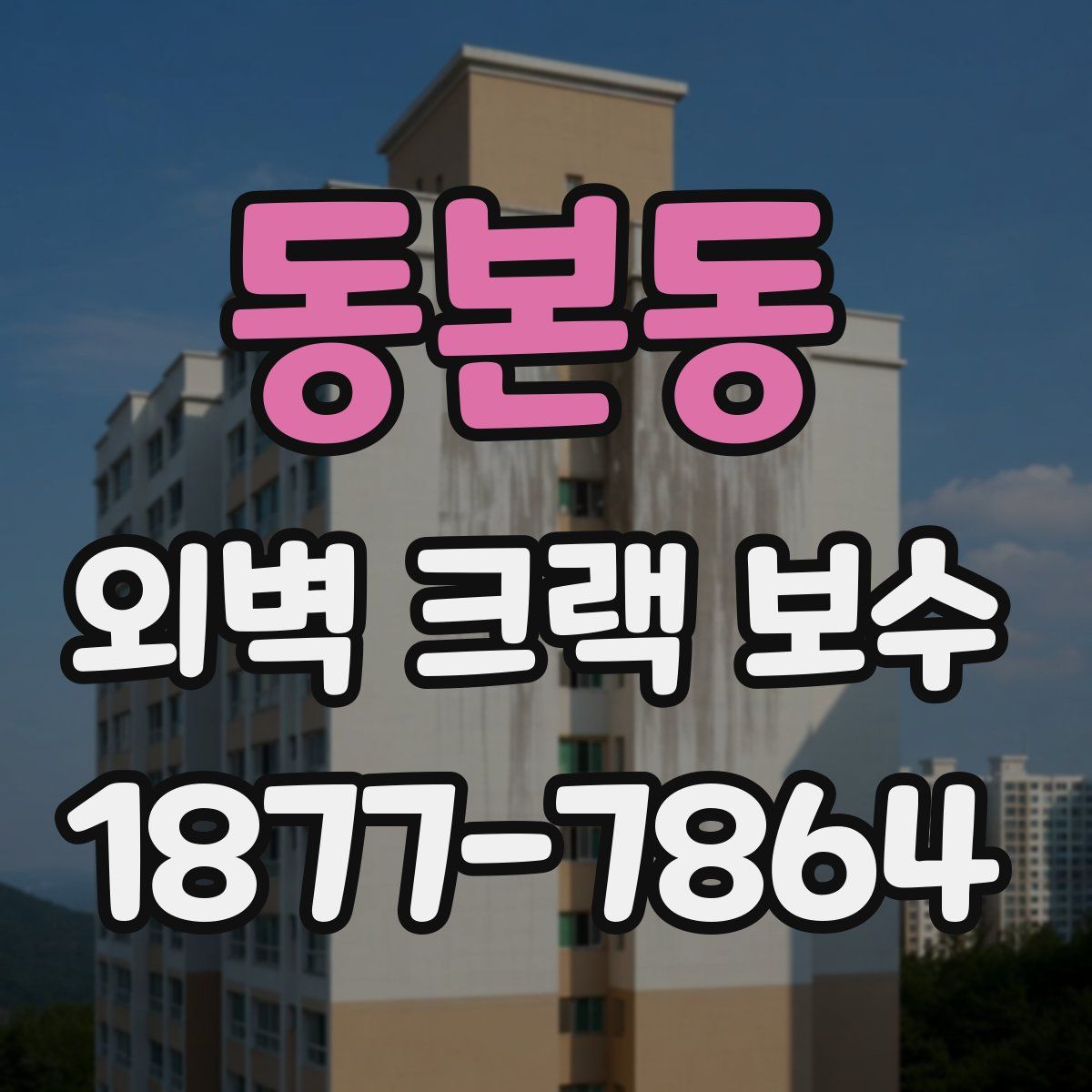 동본동 외벽 크랙 보수