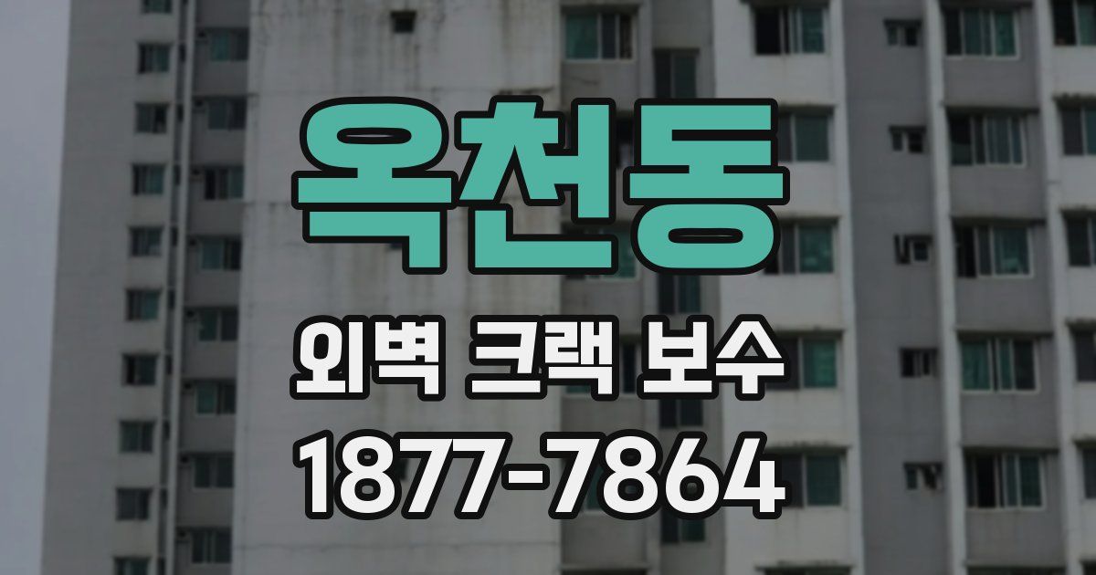 옥천동 외벽 크랙 보수