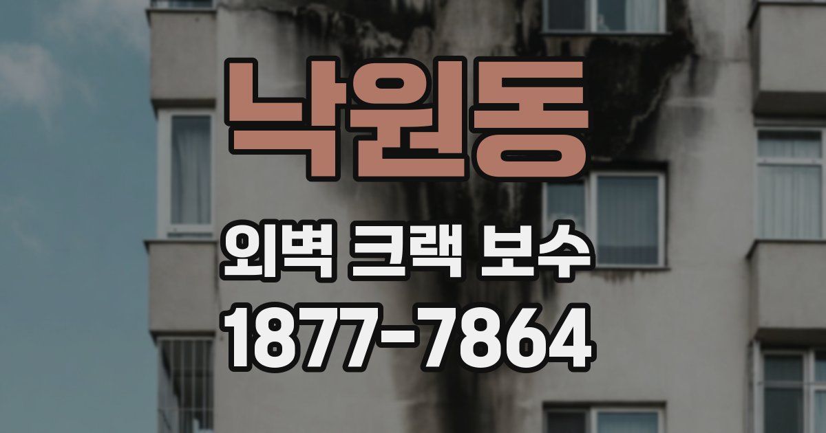 낙원동 외벽 크랙 보수