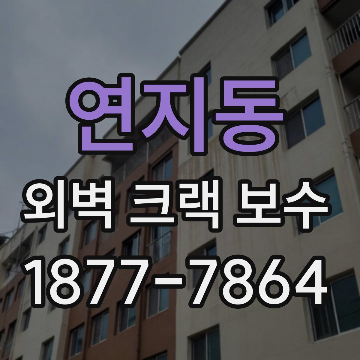 연지동 외벽 크랙 보수