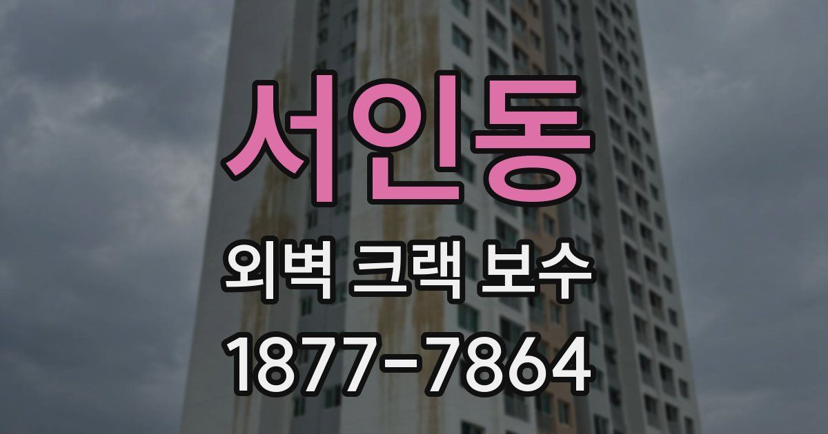 서인동 외벽 크랙 보수